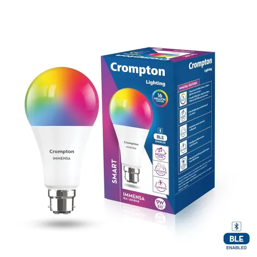 Image of Crompton Immensa 9W Bluetooth Enabled Smart Bulb B22 | 16 million Colours |