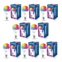 Crompton Immensa 9W Bluetooth Enabled Smart Bulb B22 | 16 million Colours |Pack of 8