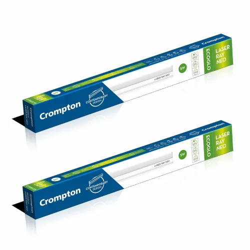 Image of Crompton Laser Ray Neo 5W LED Batten 1Ft (Cool Daylight, Pack of 2)