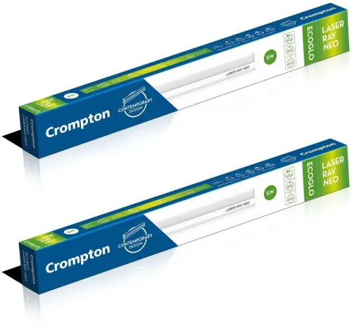 Image of Crompton Laser Ray Smile 5W Tube Light (Pack of 2)