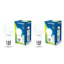Crompton LED Lamp | 14W | Cool Day Light | B22 Base | Energy Efficient & Long Life | 6500 Kelvin | for Home & Office| 1 year Warranty | Pack of 2