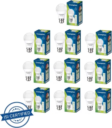 Image of Crompton 9 W Basic Standard B22 LED Bulb (White, Pack of 10)