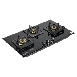 Crompton Optime 78 cm 3 Burners Built-in Glass HOB with Digital Timer