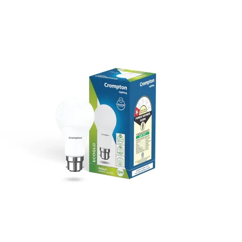 Image of Crompton Param LED Bulb | 12W | Cool Day Light | B22 Base | 180 Degree Coverage | 4kV Surge Protection | 440V High Volta