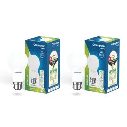 Crompton Param LED Bulb | 12W | Cool Day Light | B22 Base | 180 Degree Coverage | 4kV Surge Protection | 440V High Voltage Protection | Pack of 2