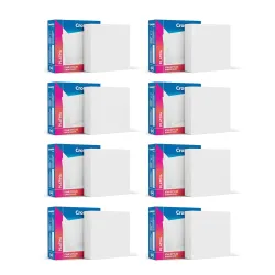 Crompton Platina Star Stylus Surface Panel 6W Square Warm White | Pack of 8 | No False Ceiling Required, Outer Dimension: 90 mm | Surface Mount | for Hall, Bedroom, Kitchen, Office, Store