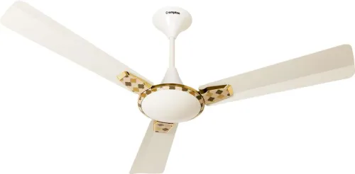 Image of Crompton PM Aura 2 Prime with 5 Year Warranty 1200 mm Ceiling Fan (1 Star | White, Gold | Pack of 1)