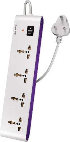 Image of Crompton Powerbox Alpha S 4 Socket Extension Boards (Black, White, 2 m)
