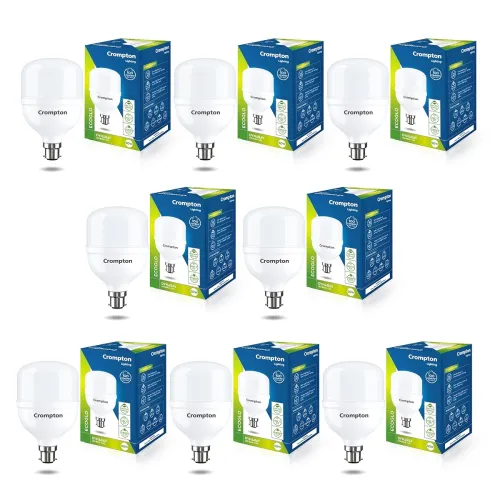 Image of Crompton Pro-2 LED Bulb Combo | 50W | Cool Day Light | B22 Base | Omni Directional Light | Pack of 8