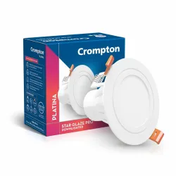 Crompton Star Glaze Pro LED Downlighter 5W Round LED Ceiling Light