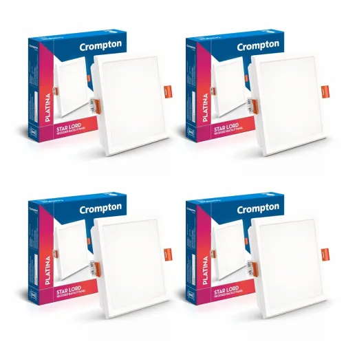 Image of Crompton Star Lord | Recessed Ceiling Lights | 10W | Square | Warm White | for False Ceiling Installation | Cutout: 4\' 