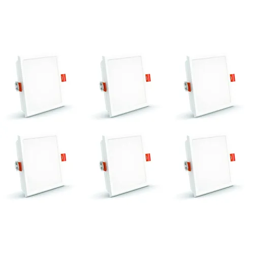 Image of Crompton Star Lord 3IN1 5W Square LED Panel Light, Pack 6
