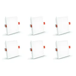 Crompton Star Lord 3IN1 5W Square LED Panel Light, Pack 6