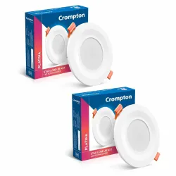 Crompton Star Lord JBNXT Junction Box Downlighter | 5W | Round | Blue | Pack of 2 | Junction Box | Cutout: 3 inch, 75 mm | For use in halls, bedroom, kitchens, office, stores