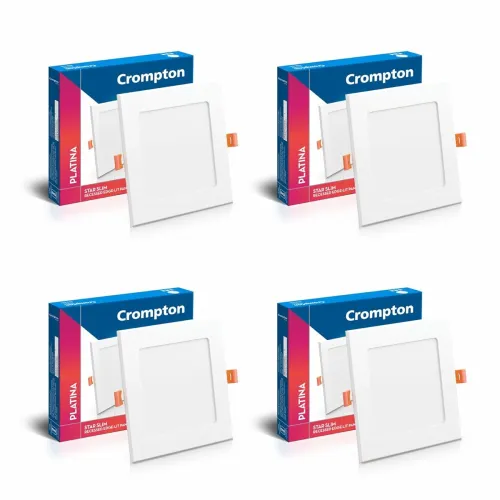 Image of Crompton Star Slim Recessed Downlighter 3W Round Natural White | Pack of 4 | False Ceiling required, Cutout: 3\' | For H