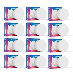 Crompton Star Stylus Surface Mounted Downlighter 6W Round Warm White | Pack of 12 | NO False Ceiling required, Outer Dimension: 90 mm | For Hall, Bedroom, Kitchen, Office, Store