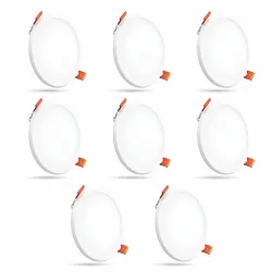 Crompton Star Lord 3IN1 | Recessed Downlighter | 10W | Round | 3IN1 Mood Lighting | Multi-colour | Pack of 8 | False Cei