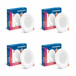 Crompton Star Lord JBNXT Junction Box Downlighter | 5W | Round | Blue | Pack of 4 | Junction Box | Cutout: 3 inch, 75 mm