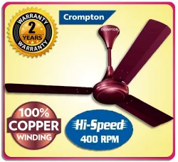 Crompton SureBreeze HS Plus 1200mm Ceiling Fan – Rich Brown