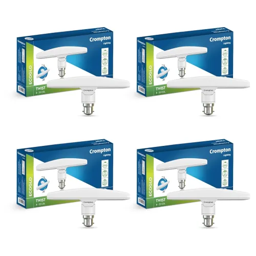 Image of Crompton Twist - T Lamp, 10 w (Cool Day Light), Pack of 4.