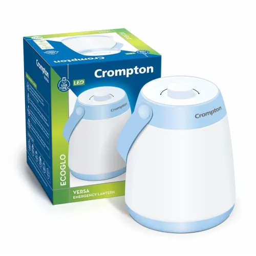 Image of Crompton Versa 5W LED Rechargeable Lantern| 360 Degree Surround Light| Tunable White 2700K-6500K| Flame Retardant PC Bod