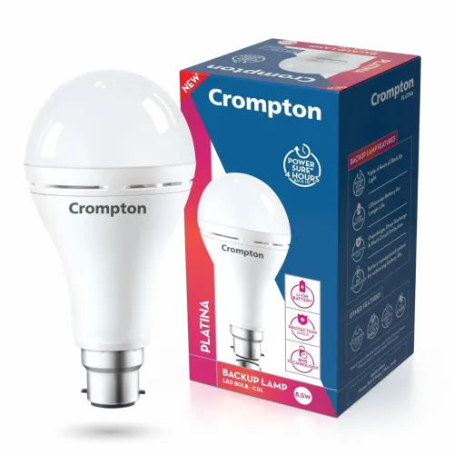 Image of Crompton 8.5W Emergency LED Bulb – 4 Hr Backup, Cool Daylight