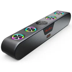 CrossBeats Blaze B30 Bluetooth 30W Soundbar Gaming RGB Light, AUX, BT, SD Card, USB &FM, 8 Hrs Playtime Fast Charge Soun
