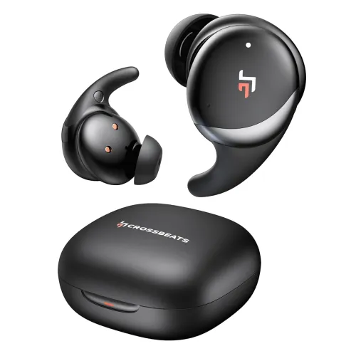 Image of CrossBeats Hertz ANC TWS Ear Buds, Wireless in‑Ear Earphones, Sleep Buds v5.4 Bluetooth 10 mm Drivers Up to 60H Playtime