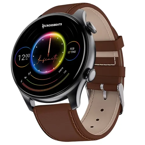 Image of CrossBeats Orbit Infiniti 2.0, Large 1.43inch AMOLED Display Smartwatch with Ai ENC BT Calling, 1000+Songs 4GB Storage, 