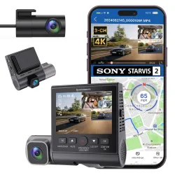 Crossbeats RoadEye DC04 4K Dash Cam for Car Front Rear