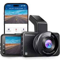 Crossbeats RoadEye Dash Cam | WiFi & APP | Full HD 1080P with 150° Wide Angle | Car Camera | Large 3inch Screen Dashcam 