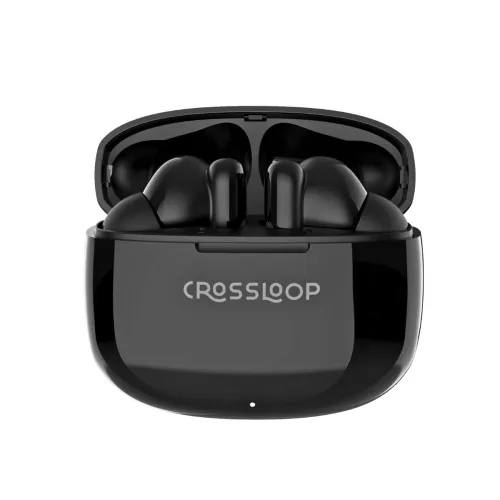 Image of Crossloop Freedom Podz Bluetooth Truly Wireless Earbuds with 5.5Hr Play Time Touch Control IPX4 (Black)