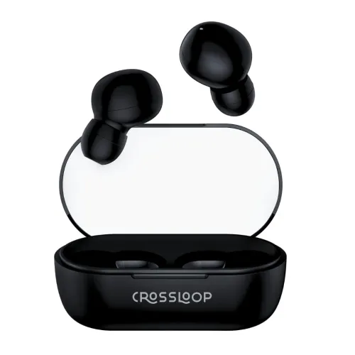 Image of Crossloop Joy Zee TWS Earbuds with Mic,Touch Control,Range 10M,Bluetooth 5.3,Play Time 12X60 Hrs,Voice Assistant,Auto Pa