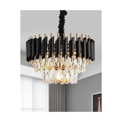 Crown Lighting Crystal Jhumar in Hanging Chandelier Celling Light with Free Bulb Included