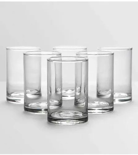 Image of CROWNNPRINCE Glass Set – 280ml, Clear, Pack of 6