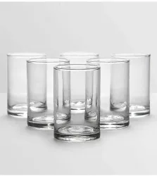 CROWNNPRINCE Glass Set – 280ml, Clear, Pack of 6