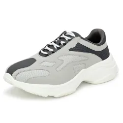 Cruiser Men's Sneakers | Chunky Sole Lace-Up Running Shoes | Mesh Breathable Casual Walking Footwear | Gym Travel Outdoor Sports Office Party | Lightweight Athletic Kicks for Everyday Use (2...