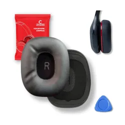Crysendo Replacement Ear Pads for Mi Super Bass Wireless, 75mm, PU Leather