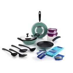 Crystal 11 Pcs Non Stick Cookware Set with Storage Containers