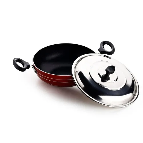 Image of Crystal Aluminium Platinum Kadhai, 250 Mm, Standard, Multicolor