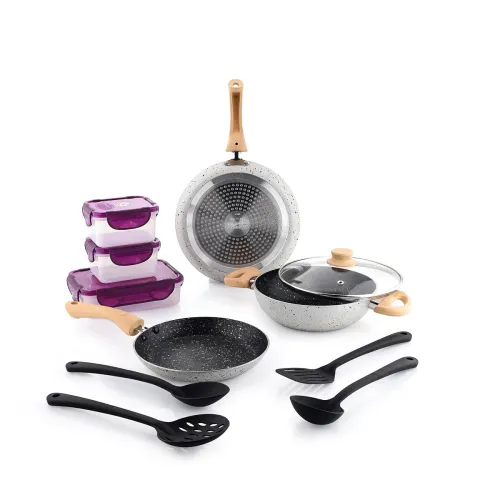 Image of Crystal Aluminum 11-Piece Nonstick Cookware Set