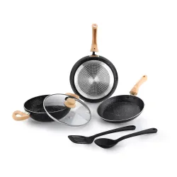 Crystal Aluminum 6 Pcs Non Stick Cookware Set