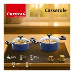 Crystal Cook and Serve Casserole Set 4 Pcs