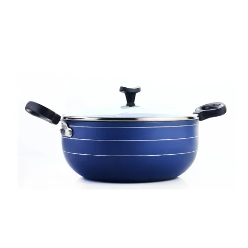 Image of Crystal Indo Series Non-Stick Deep Kadai 225mm with Glass Lid
