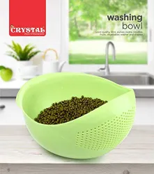 Crystal Plastic Vegetable Bowl Strainer,