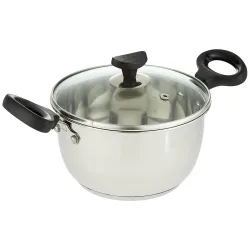 Crystal Stainless Steel Casserole with Glass Lid 2.5 Litre