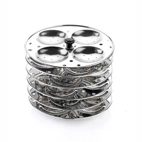 Image of Crystal Stainless Steel Idli Plates (4X6)
