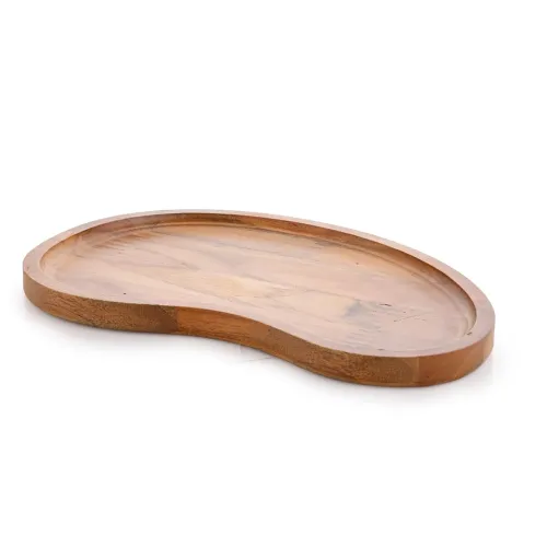 Image of Crystal Premium Teak Wood Designo Serving Platter Tray 36cm