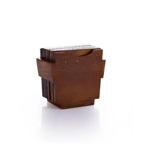 Image of Crystal Teakwood Handcrafted Tea Coaster