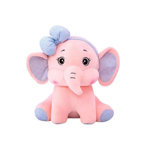 Image of CuddleNest Plush Bow Elephant Soft Toy 25 cm